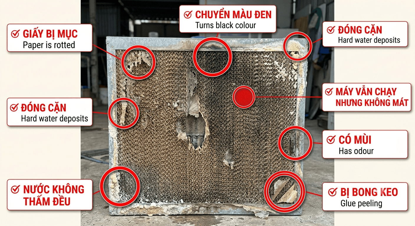 Tại Sao Máy Làm Mát Kém Hiệu Quả? 7 Dấu Hiệu Phải Thay Tấm Cooling Pad Ngay
