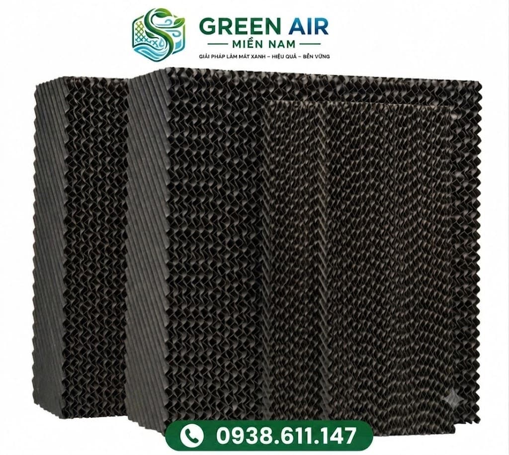 TẤM LÀM MÁT COOLING PAD 7090 CHỐNG RÊU 1500 × 600 × 150 mm