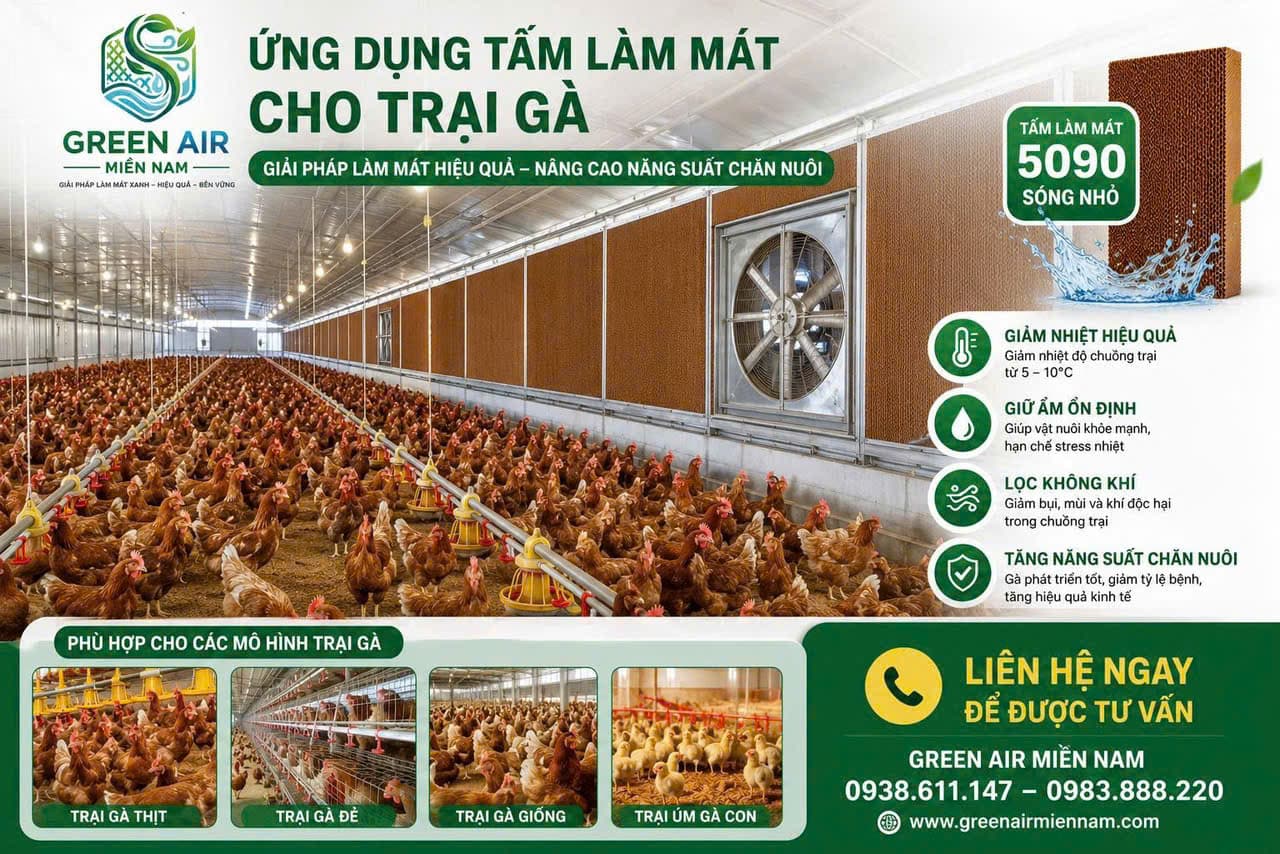 TẤM LÀM MÁT 5090 SÓNG NHỎ CHO QUẠT LÀM MÁT-AIR COOLER