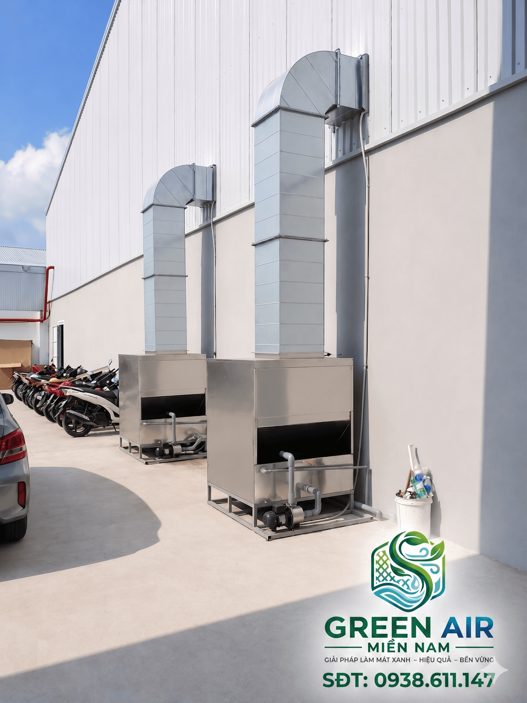 Máy Xử Lý Bụi Sơn Màng Nước 12.000 m³/h - Giải Pháp Thu Hồi Bụi Sơn Hiệu Quả | Green Air Miền Nam