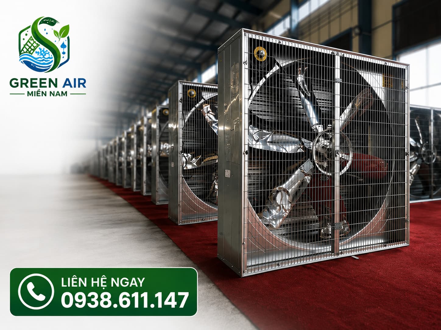 QUẠT THÔNG GIÓ CÔNG NGHIỆP GA-600 – LƯU LƯỢNG GIÓ 18.000 m³/h – GIẢI PHÁP THÔNG GIÓ CHO NHÀ XƯỞNG VẬN HÀNH HIỆU QUẢ