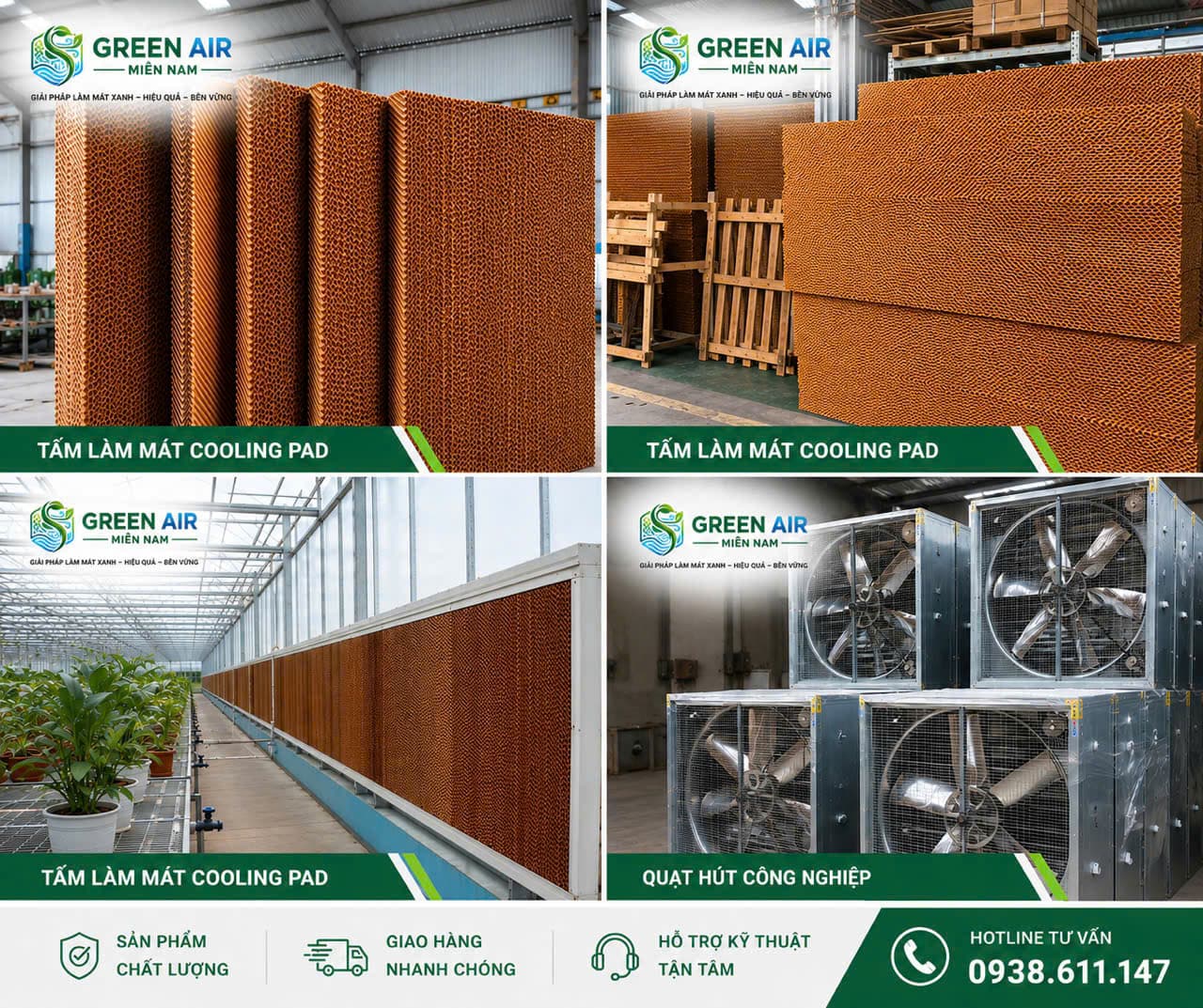 TẤM LÀM MÁT COOLING PAD 7090 1500 × 600 × 150 mm