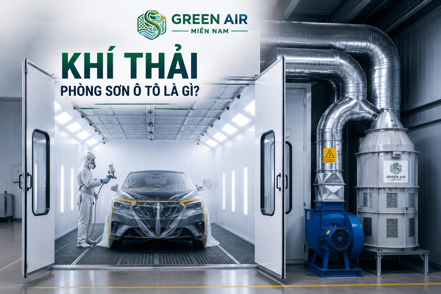 Khí thải phòng sơn ô tô là gì? Tác hại và giải pháp xử lý hiệu quả | Green Air Miền Nam